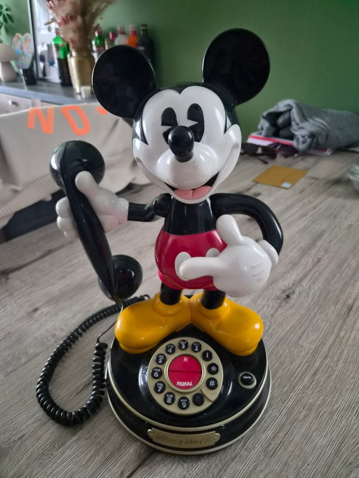 Vintage Mickey Mouse Telefoon - Mickey 1/tbr, Ophalen of Verzenden, Gebruikt