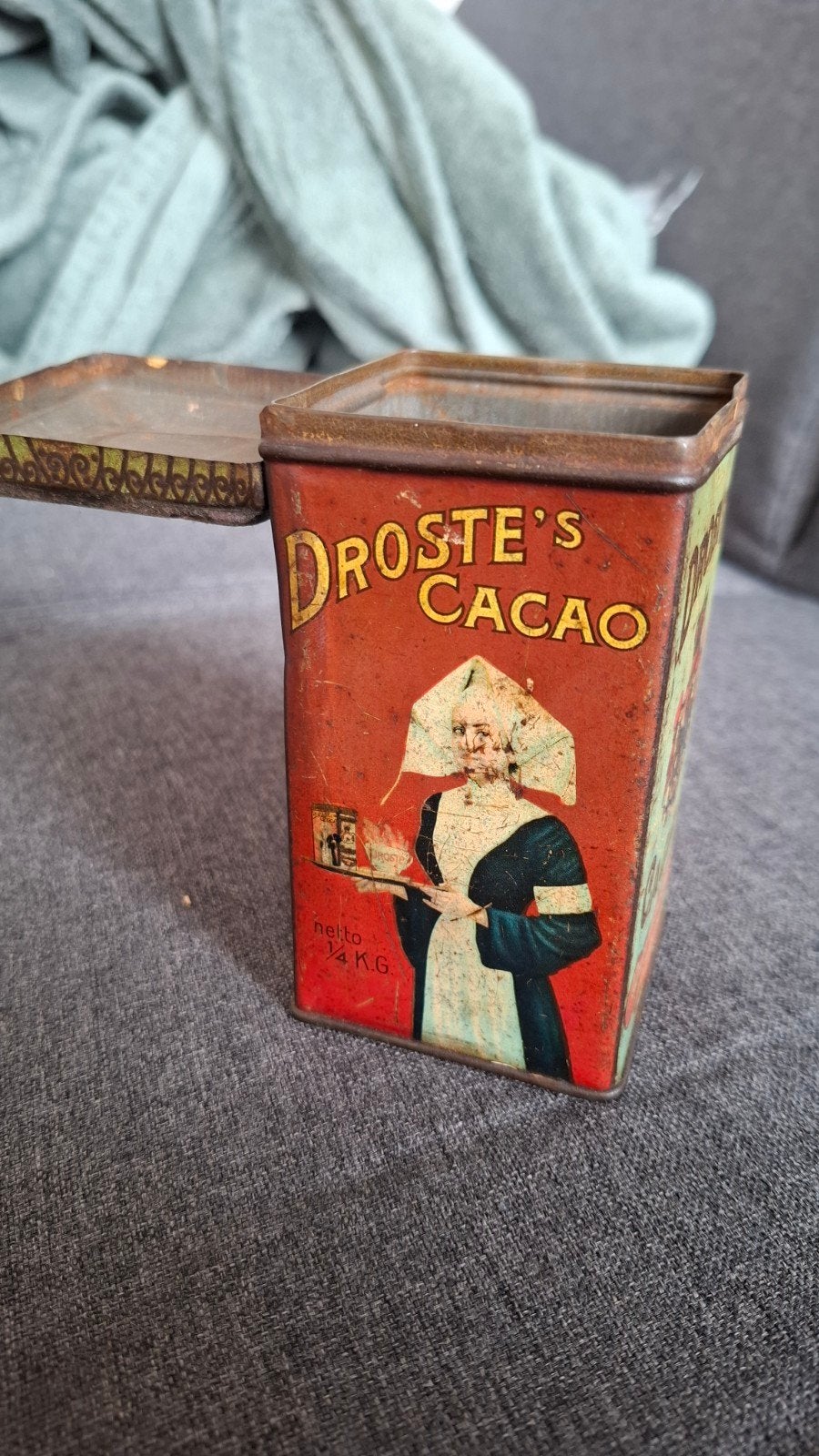 Antiek Droste's Cacao Blik - Vintage Verzamelobject, Ophalen of Verzenden