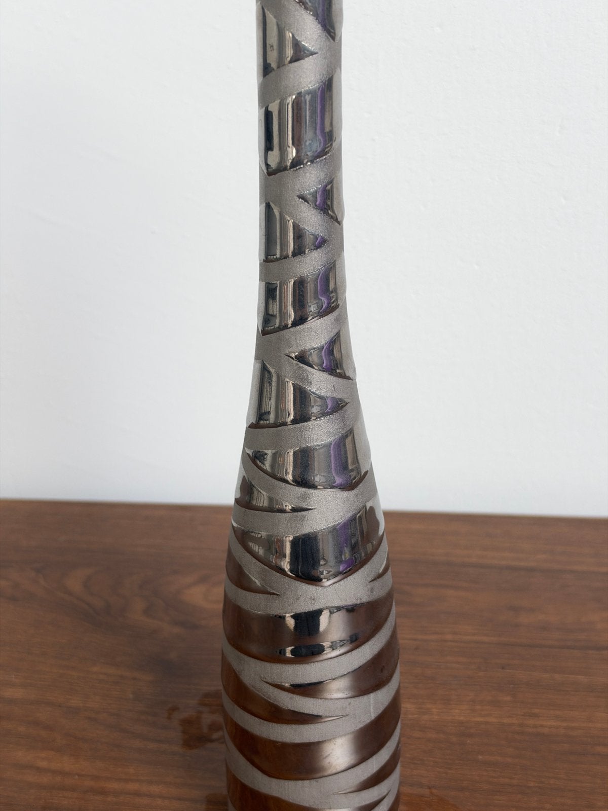 Vintage Space Age Vaasje - Zilver & Chroom Design, Verzenden