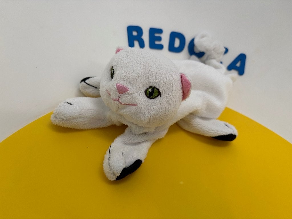 K3061 ikea handpop poes wit, Ophalen of Verzenden, Zo goed als nieuw