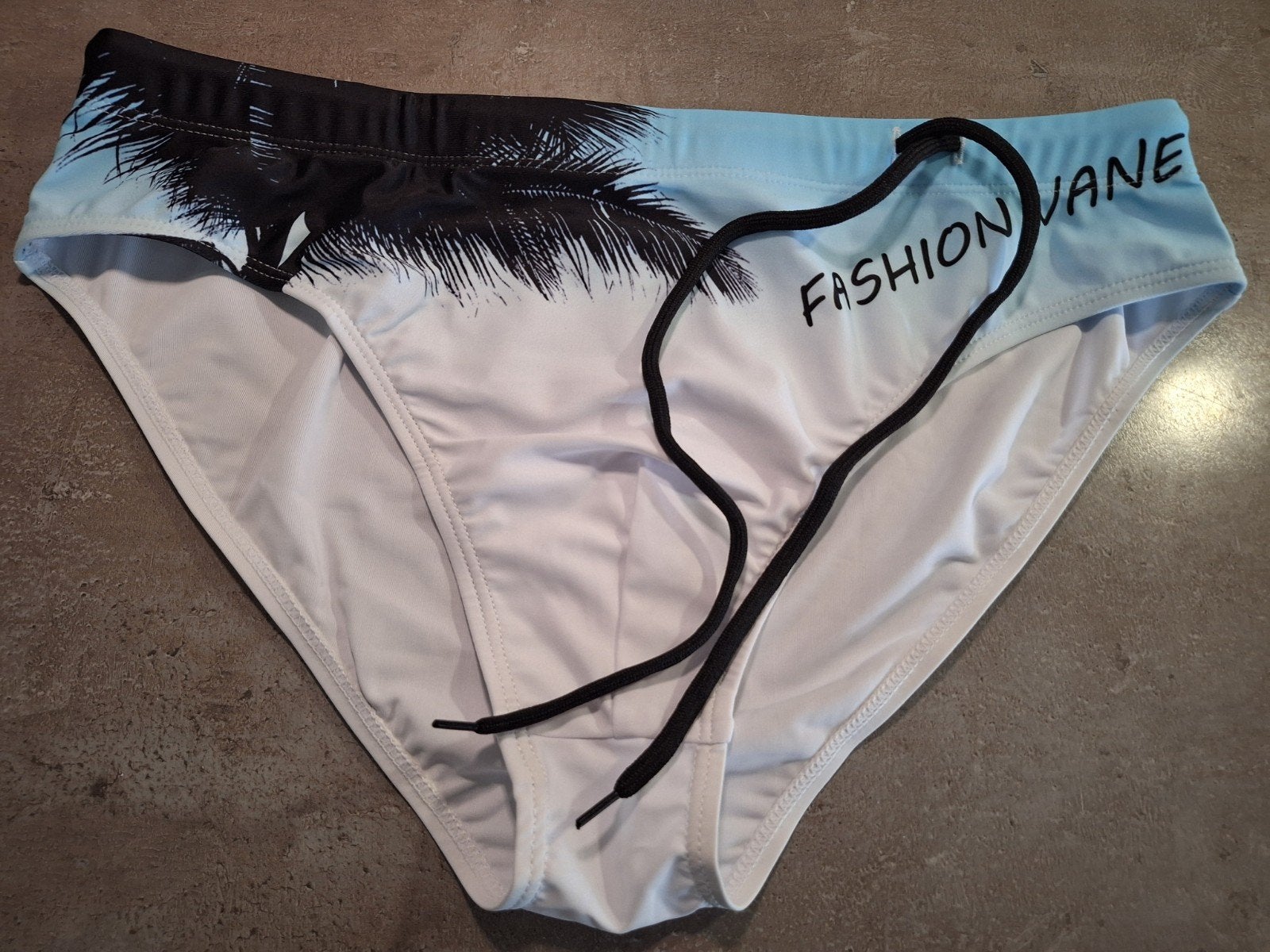 Zwemslip met palmboomprint  maat L, Kleding | Heren, Badmode en Zwemkleding, Fashion Vane, Blauw, Overige maten, Ophalen of Verzenden