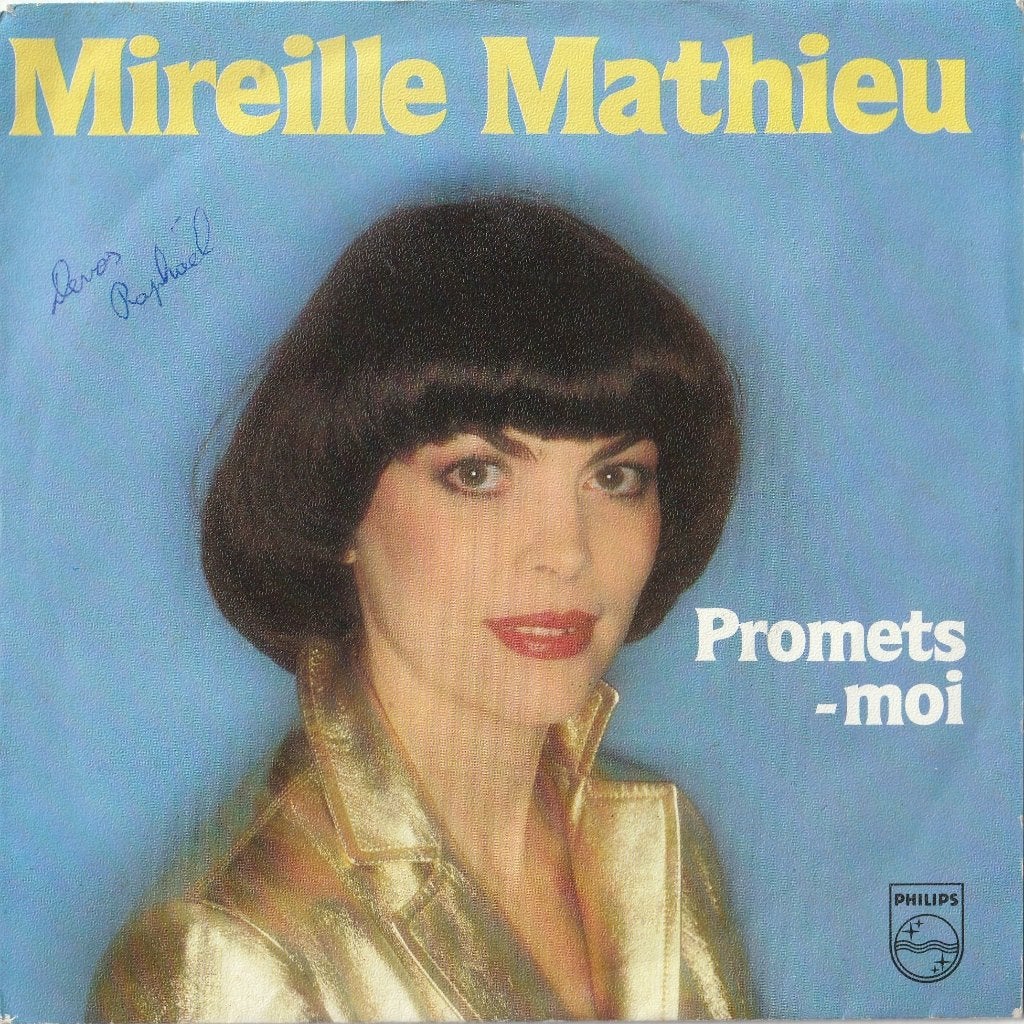 Mireille Mathieu: Promets-moi (Bee Gees geschreven) / C'est, 7 inch, Ophalen of Verzenden, Pop, Overige typen
