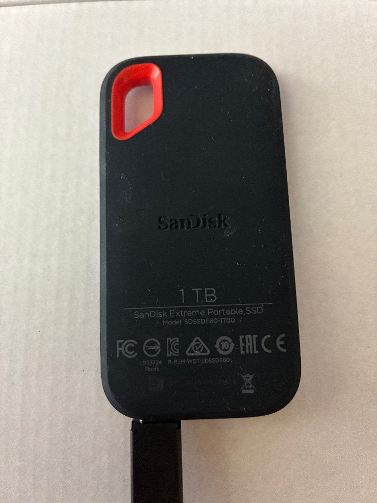 SanDisk Extreme Portable SSD 1 TB, Computers en Software, Harde schijven, SSD, Zo goed als nieuw, Laptop, 1 TB