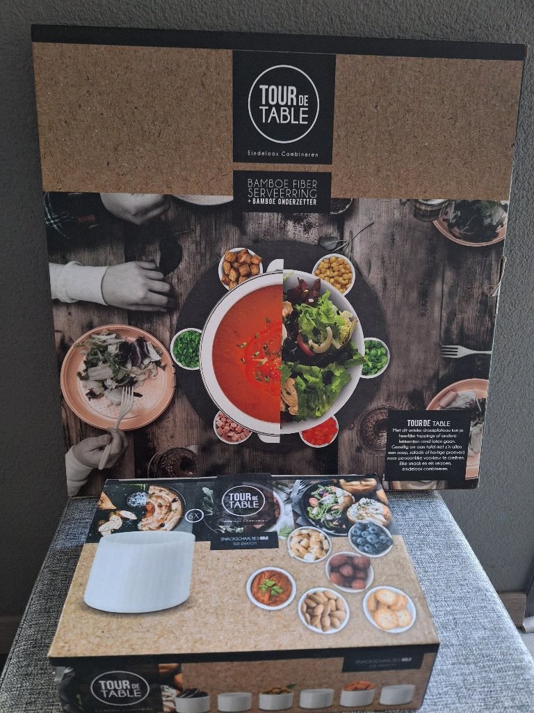 serveerschaal met snackschaaltjes Tour de table bijna gratis, Overige materialen, Overige merken, Nieuw, Ophalen of Verzenden