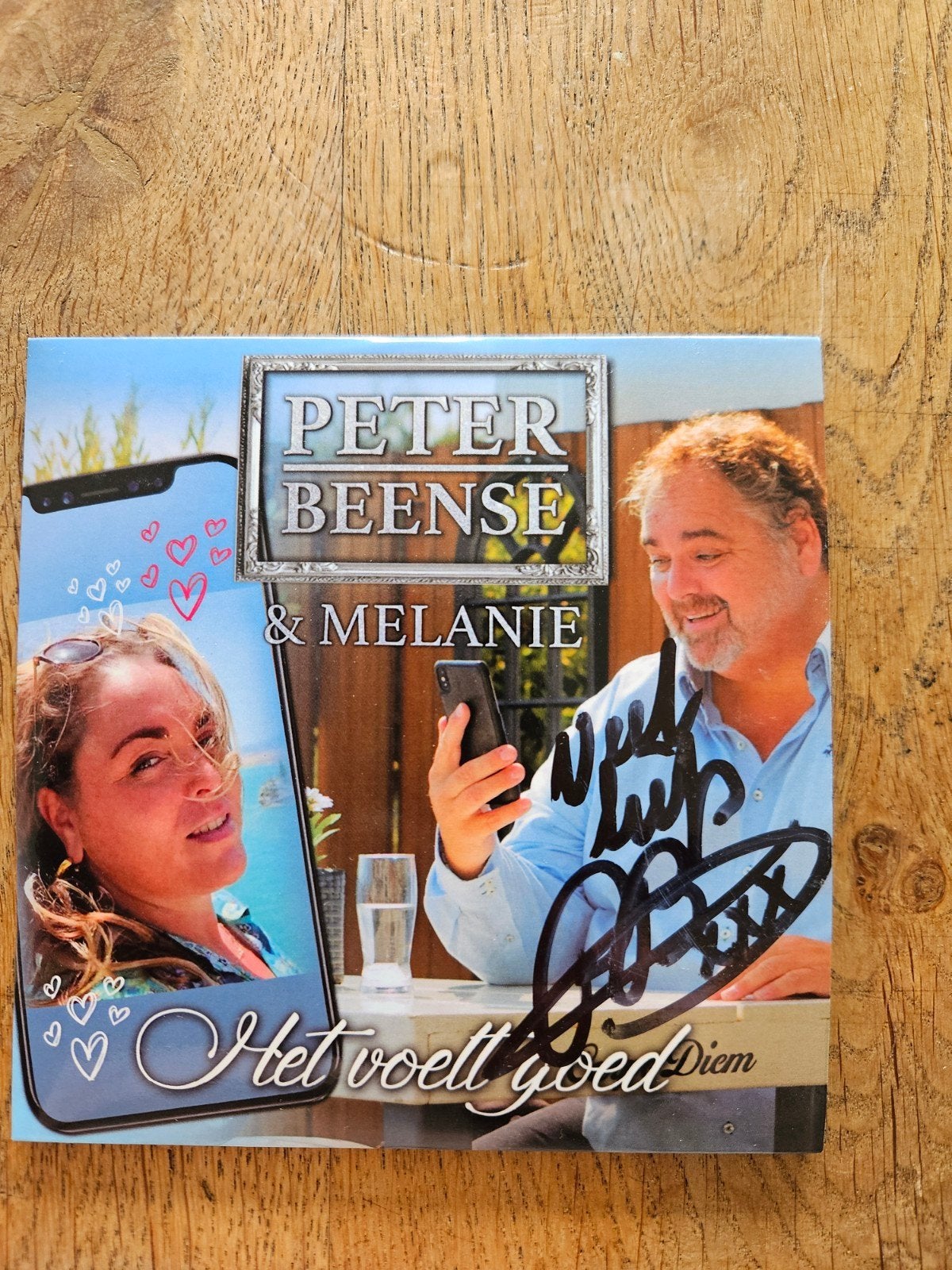Peter Beense & Melanie gesigneerde cd Het voelt goed, Ophalen of Verzenden, Zo goed als nieuw