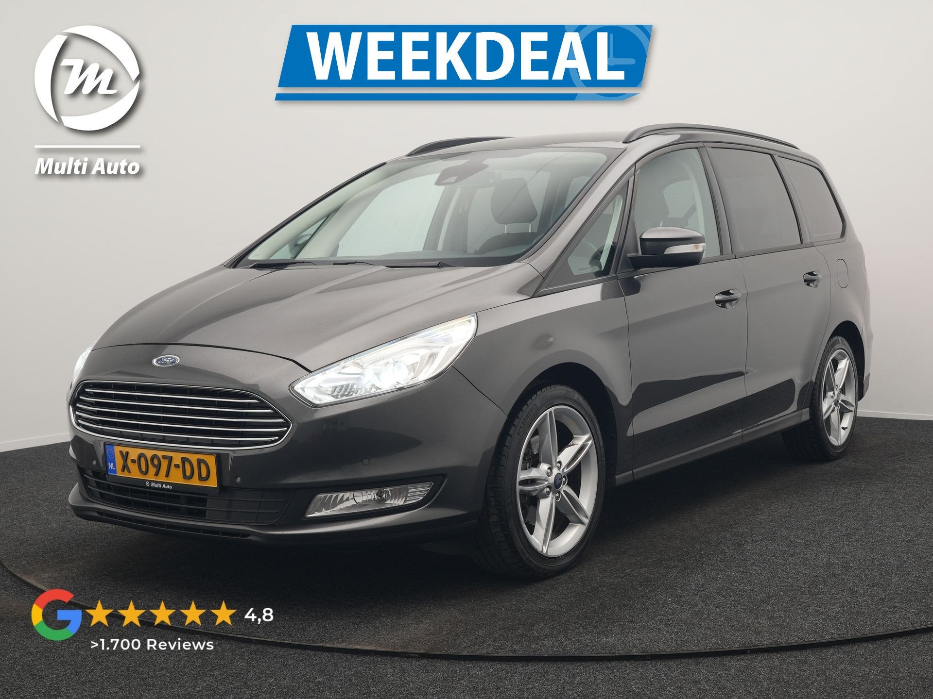 Ford Galaxy 2.0 Titanium Automaat 7 Persoons 241pk | Camera, Auto's, Ford, Stof, 4 cilinders, 7 stoelen, Bedrijf