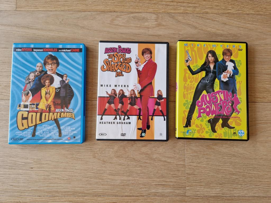 3x DVD Austin Powers, Cd's en Dvd's, Vanaf 6 jaar, Ophalen of Verzenden, Gebruikt, Actiekomedie