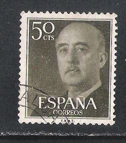 Spanje; 1046 Generaal Franco, Verzenden, Gestempeld