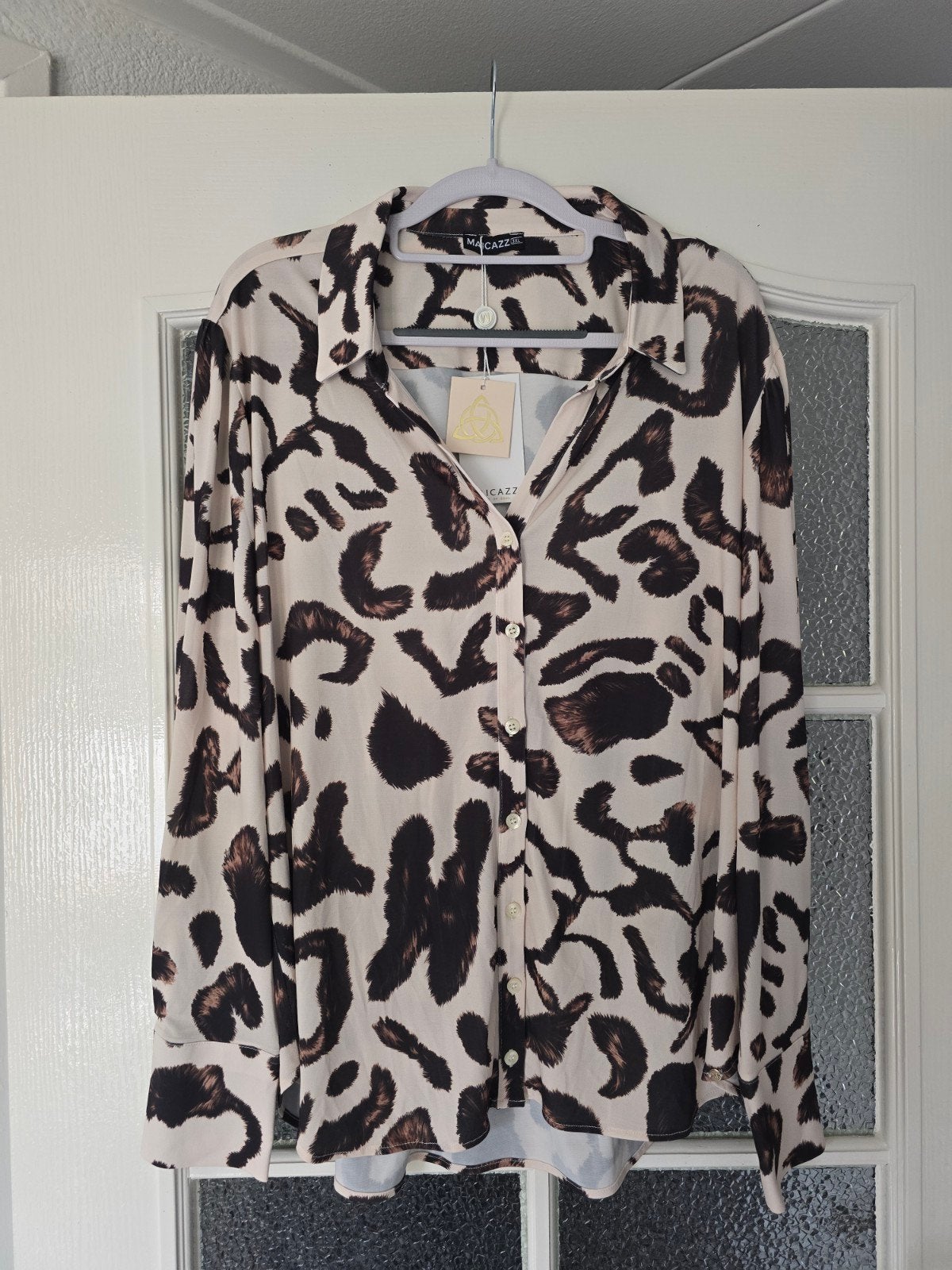 nieuw maicazz blouse 3xl bruin beige, Ophalen of Verzenden, Nieuw, Maat 46/48 (XL) of groter, Beige