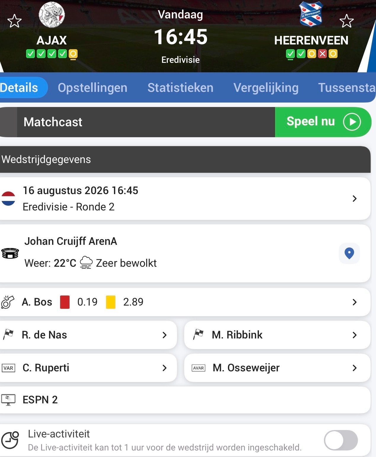 AJAX HEERENVEEN F SIDE GEZOCHT, Tickets en Kaartjes, Sport | Voetbal, Eén persoon