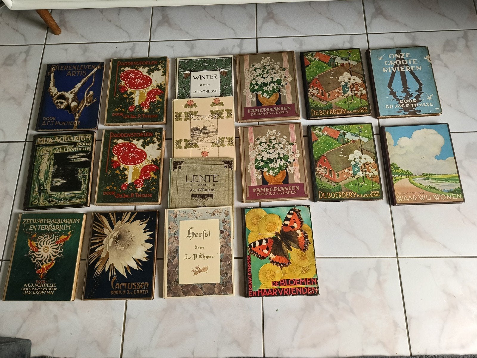 Collectie van 17 Jac. P. Thijsse boeken - Natuurhistorie, Boeken, Ophalen of Verzenden, Gelezen, Jac. P. Thijsse, Nederland