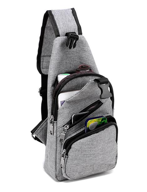Slingbag stof Grijs, Ophalen of Verzenden, Nieuw, Grijs