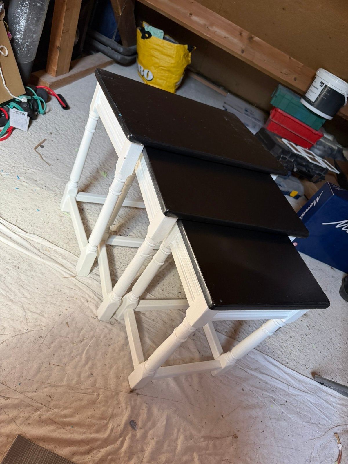 3 salontafeltjes, Huis en Inrichting, Tafels | Salontafels, Ophalen, Gebruikt, Rechthoekig, 50 tot 100 cm