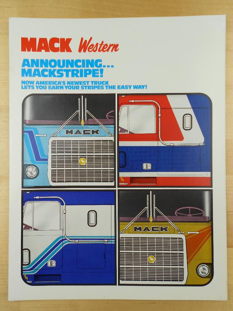 Mack Western Striping Brochure 1976, Gelezen, Mack, Ophalen of Verzenden, Overige merken
