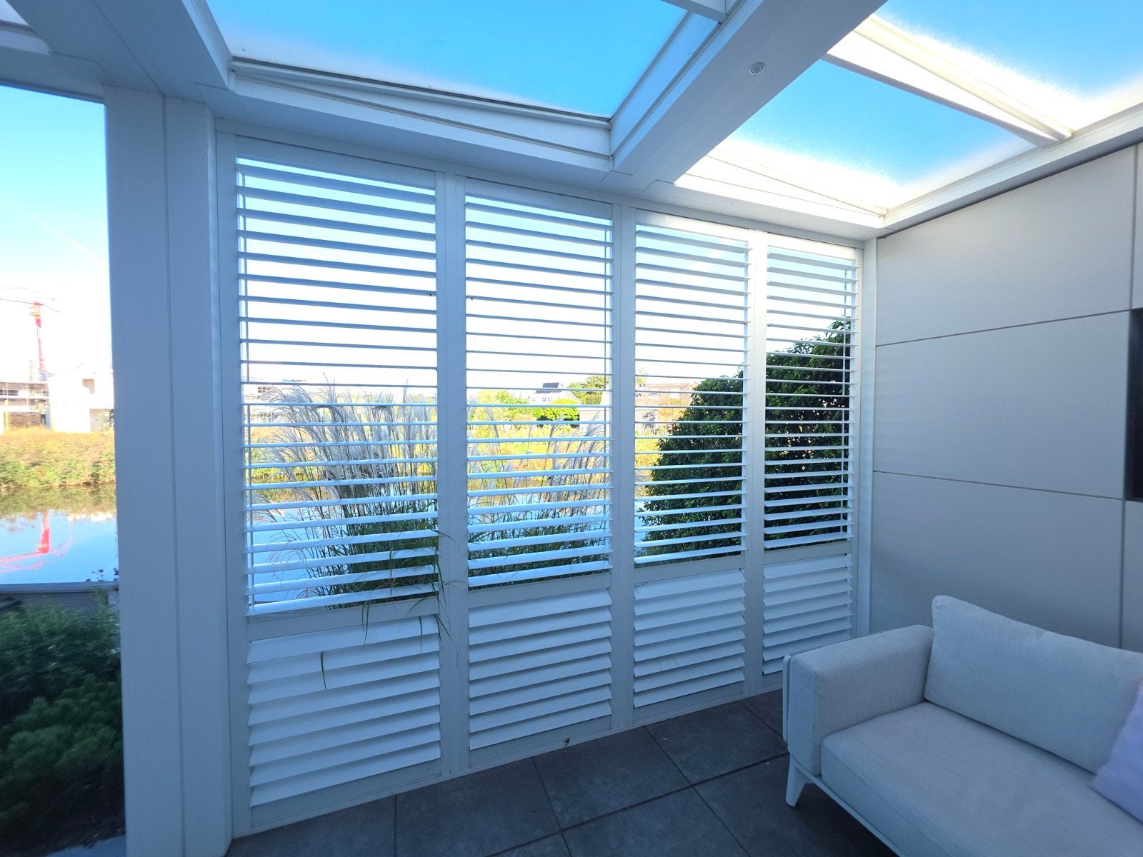 outdoor shutters aluminium voor buiten, zo goed als nieuw, Ophalen, 200 cm of meer, Wit, Zo goed als nieuw