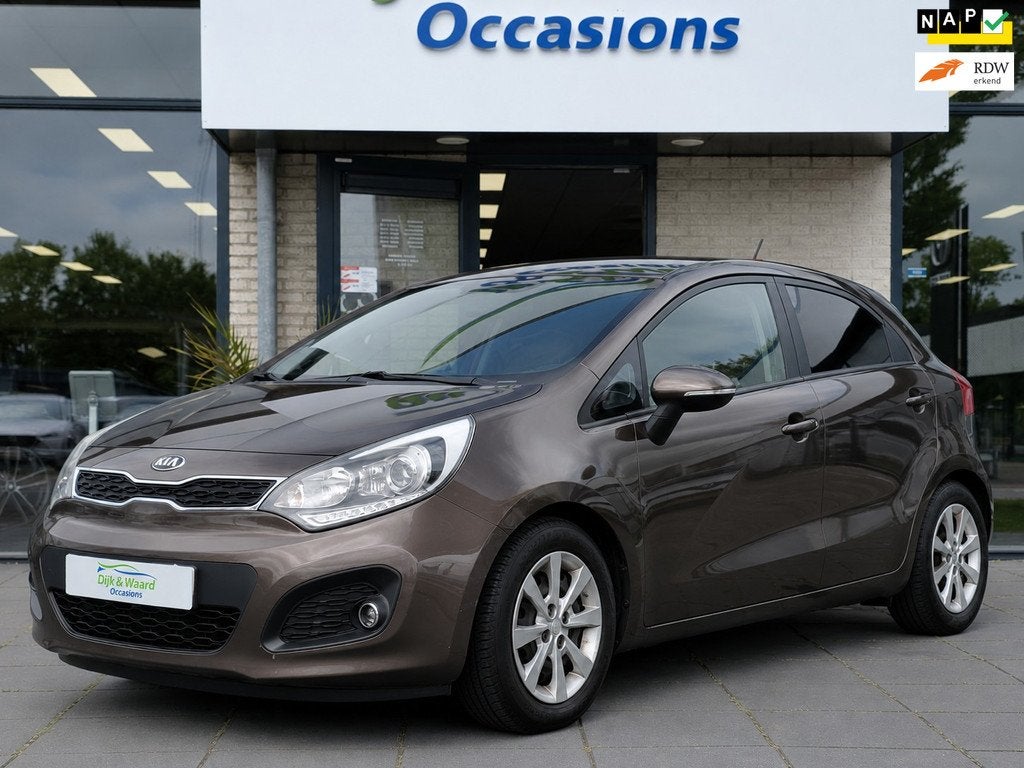 Kia Rio 1.2 CVVT Super Pack – NAP – zuinig – Cruise, Auto's, Euro 5, 4 cilinders, Bruin, Origineel Nederlands