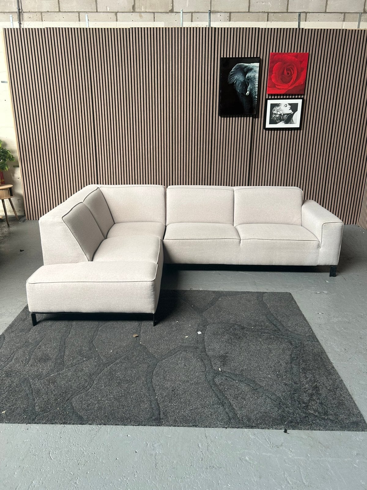 GRATIS LEVERING Loods5 Hoekbank Grijs 270X193 GEREINIGD, 250 tot 300 cm, Loungebank, Hoekbank, Ophalen of Verzenden