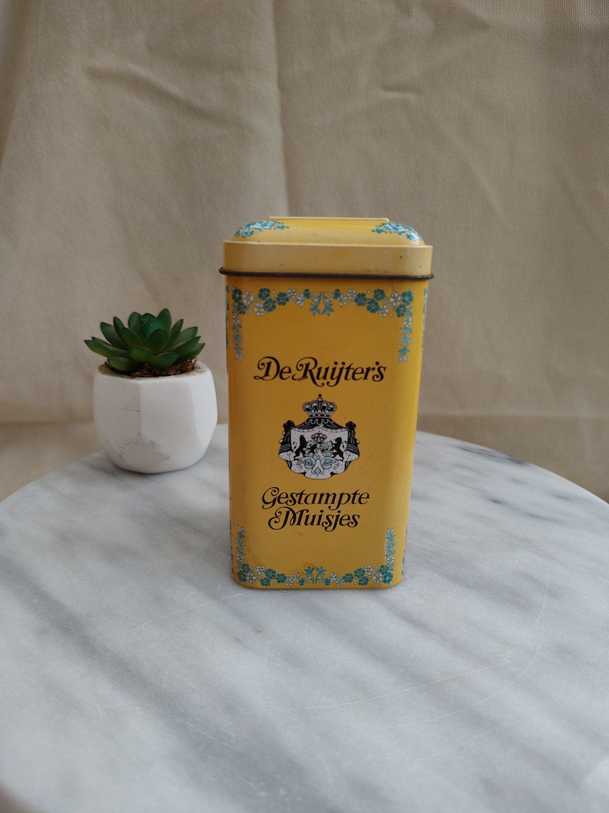 Vintage De Ruijter's Gestampte Muisjes Blik, Verzamelen, Blikken, Ophalen of Verzenden