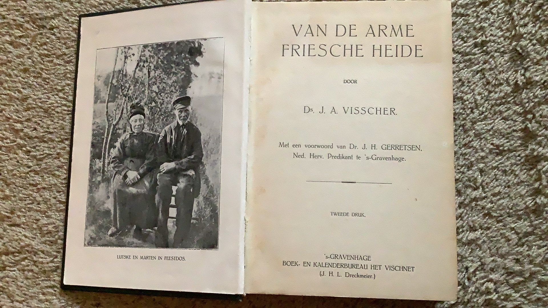 Van de arme Friesche heide, Ds. J.A. Visscher. 2e druk, Antiek en Kunst, Ophalen of Verzenden