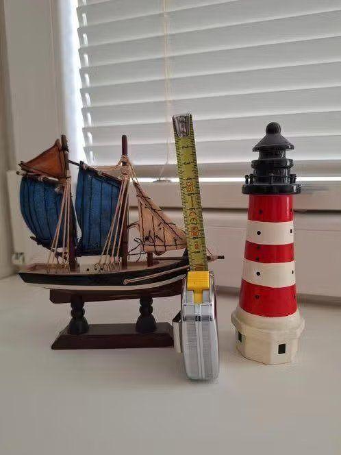 Houten Schip + Vuurtoren, Ophalen of Verzenden, Zo goed als nieuw, Zeilboot, Schaalmodel