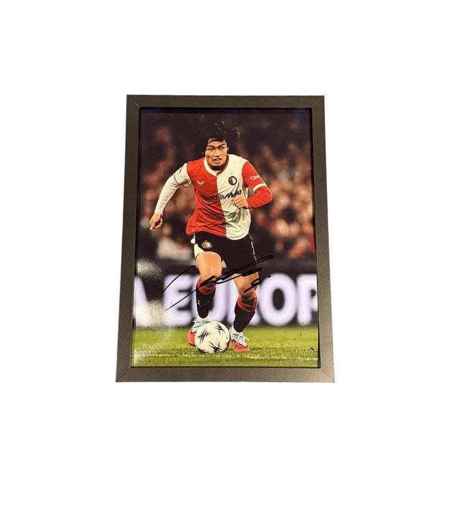 Ayase Ueda Feyenoord gesigneerde Actie Foto, Soccersignings.nl, Overige typen, Nieuw, Ophalen of Verzenden