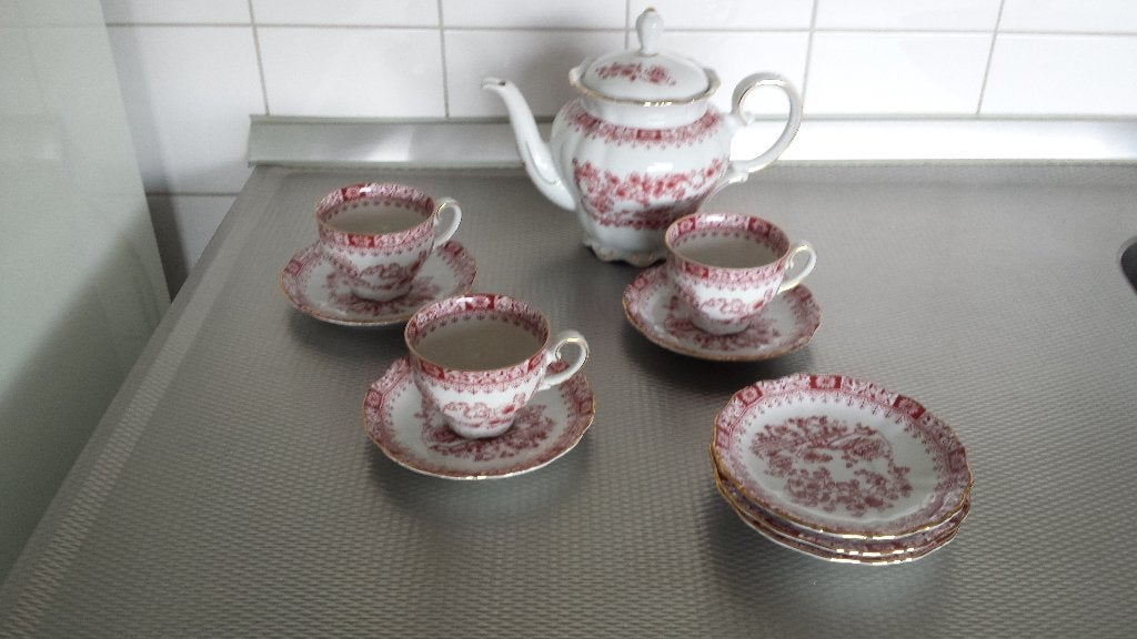 Duits theeservies, Antiek en Kunst, Antiek | Servies compleet, Ophalen of Verzenden