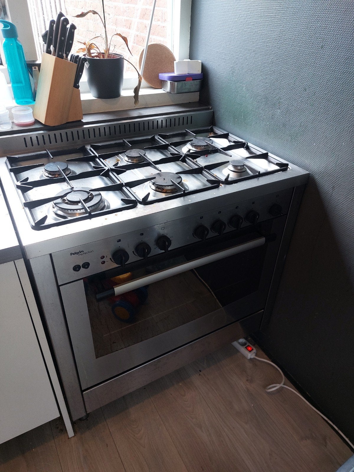 Pelgrim Perfection 6-pits gasfornuis met elektrische oven, Ophalen, Gebruikt, 60 cm of meer, Gas
