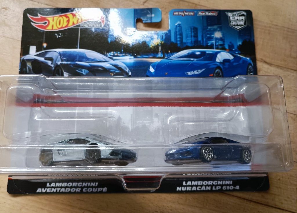 Hot Wheels duo 2 pack Lamborghini Aventador Coupé Huracán, Ophalen of Verzenden, Nieuw, Auto