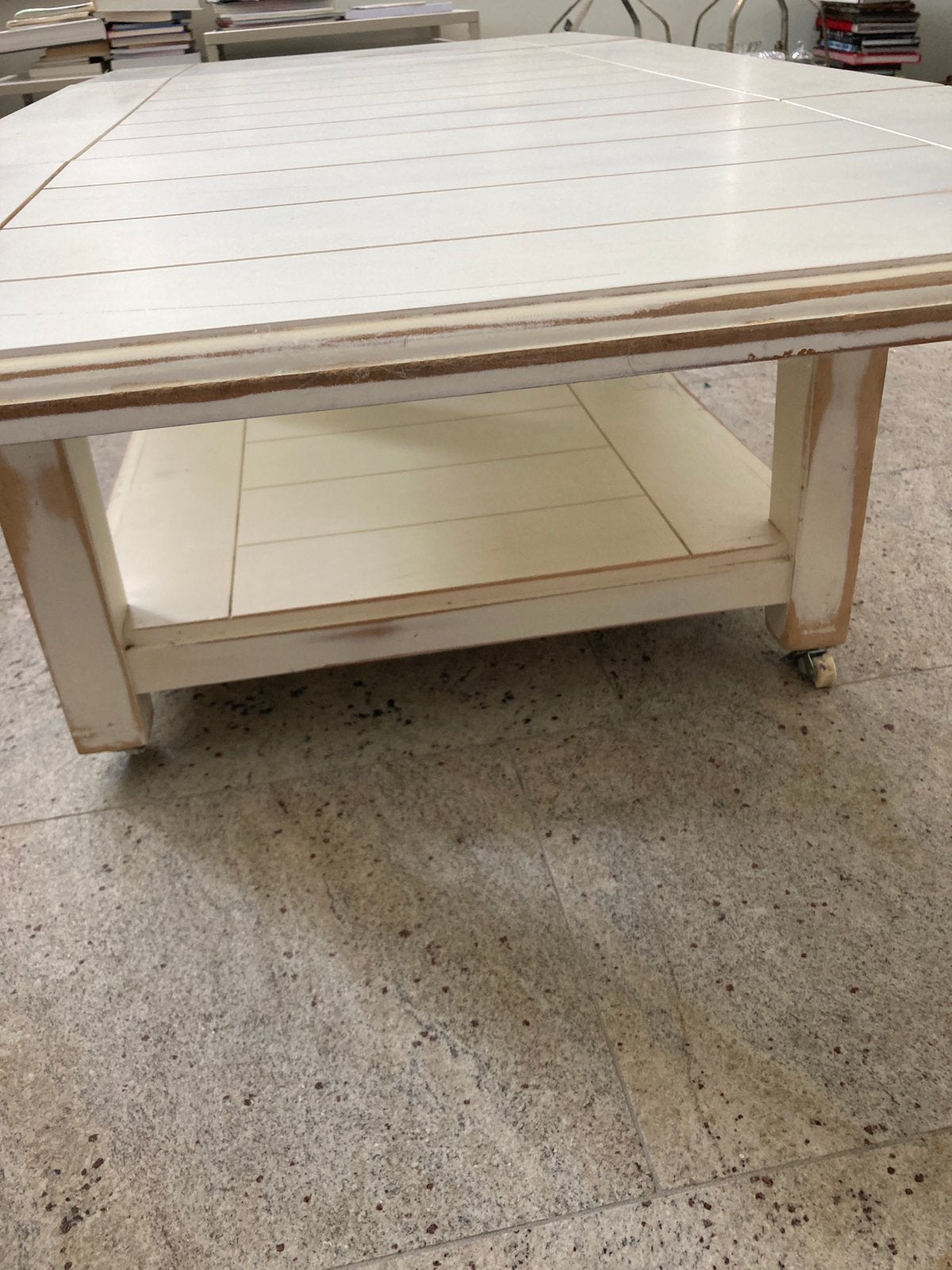 Salontafel uittrekbaar riviera maison wit, Huis en Inrichting, Tafels | Salontafels, Gebruikt, 50 tot 100 cm, 100 tot 150 cm, Rechthoekig