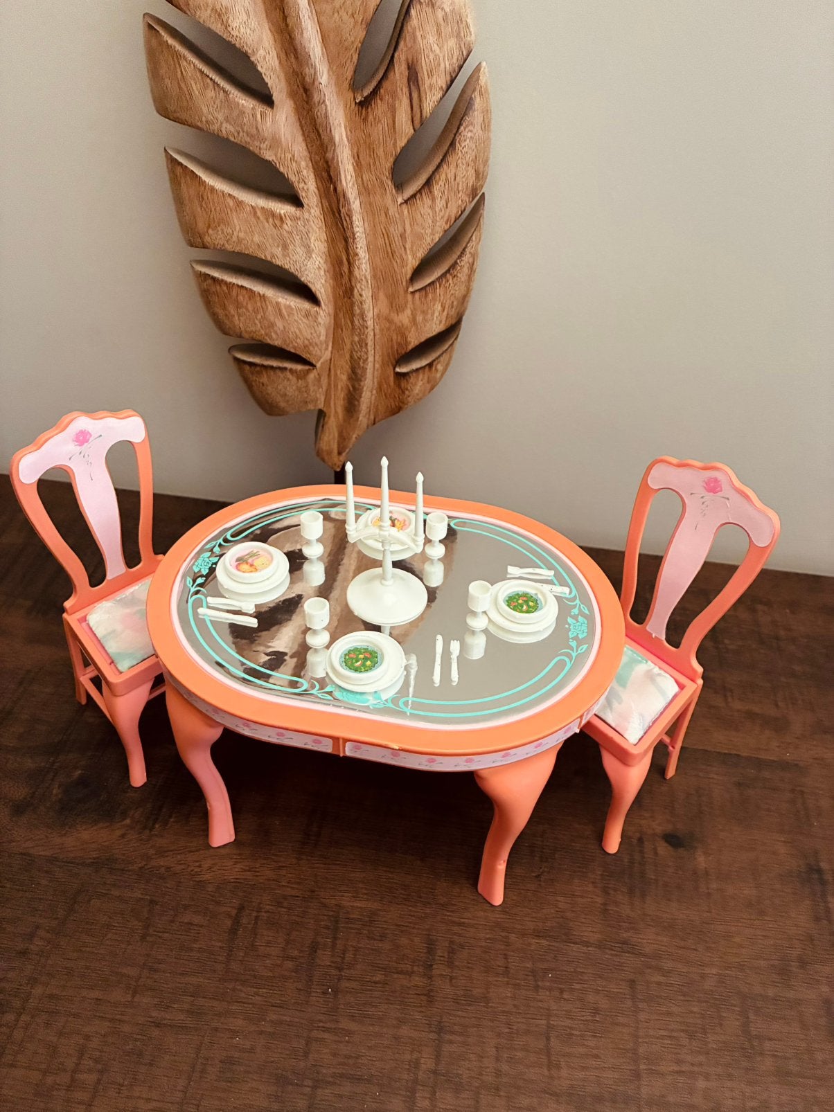 Barbie living pretty sweet roses eettafel set 1987, Ophalen of Verzenden, Gebruikt