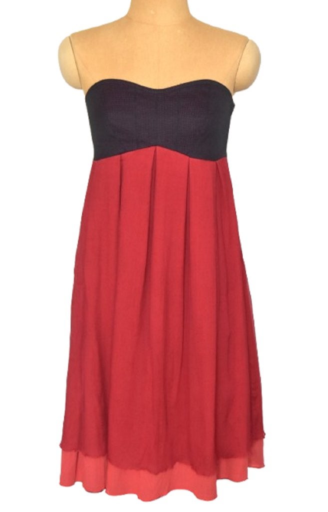 Hans Ubbink strapless jurkje, jurk, feestjurk, rood, Mt. S, Hans Ubbink, Cocktailjurk, Ophalen of Verzenden, Zo goed als nieuw