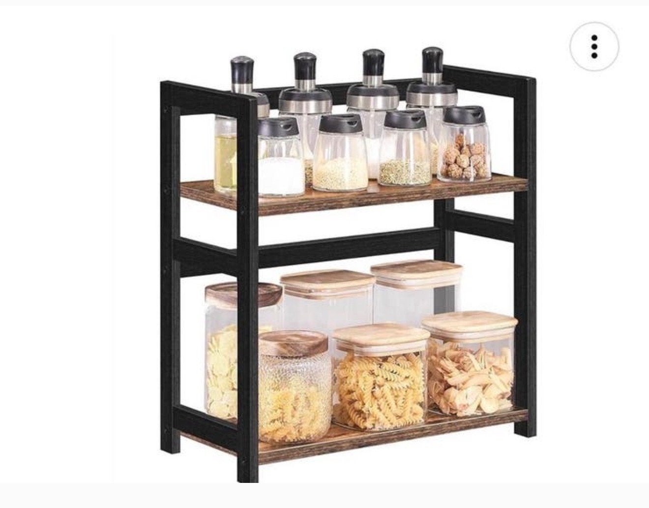 Stijlvol Kruidenrekje met 2 Lagen - Organiseer je Keuken, Huis en Inrichting, Overige typen, Hout, Nieuw, Ophalen of Verzenden