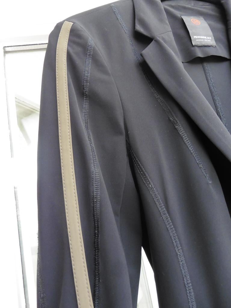 Travelstof zwart jasje blazer colbert Penn & Ink maat 38, Maat 38/40 (M), Penn & Ink, Zwart, Ophalen of Verzenden