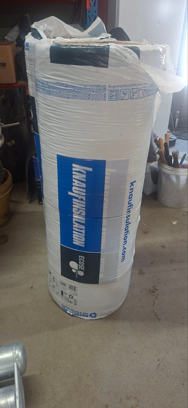 KnaufInsulation Naturoll 032 Glaswol isolatie 580x2700x120mm, Doe-het-zelf en Verbouw, Isolatie en Afdichting, Ophalen, Dakisolatie