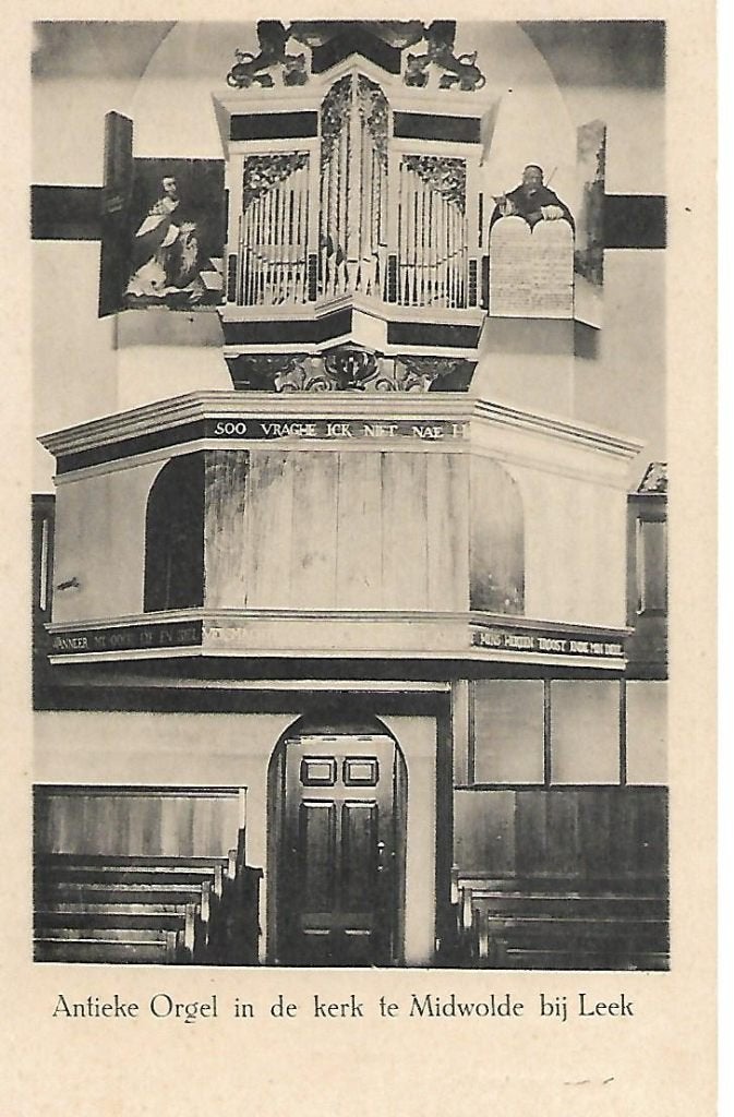 Midwolde- -Orgel N.H.Kerk., Verzenden, 1940 tot 1960, Ongelopen, Groningen