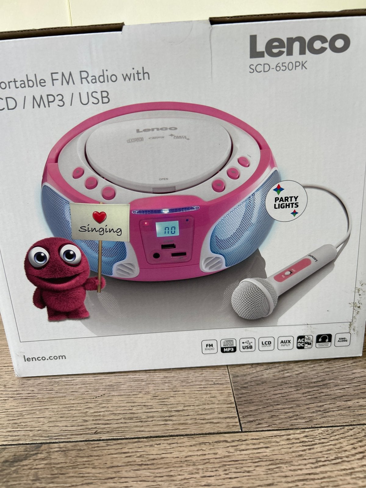 Lenco SCD-650PK Draagbare FM Radio met CD/MP3/USB, Ophalen, Nieuw, Radio, Met cd-speler