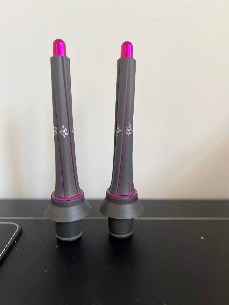 Originele Dyson opzetstukken (2 stuks) - Fuchsia / Nikkel, Ophalen of Verzenden, Nieuw, Föhn of Haardroger