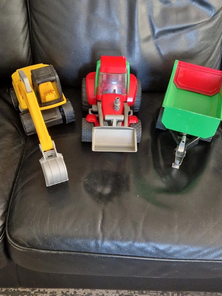 Bruder Roadmax trekker,Kiepkar enKraan voor Zandbak, Camping, Kinderen en Baby's, Speelgoed | Buiten | Los speelgoed, Ophalen of Verzenden