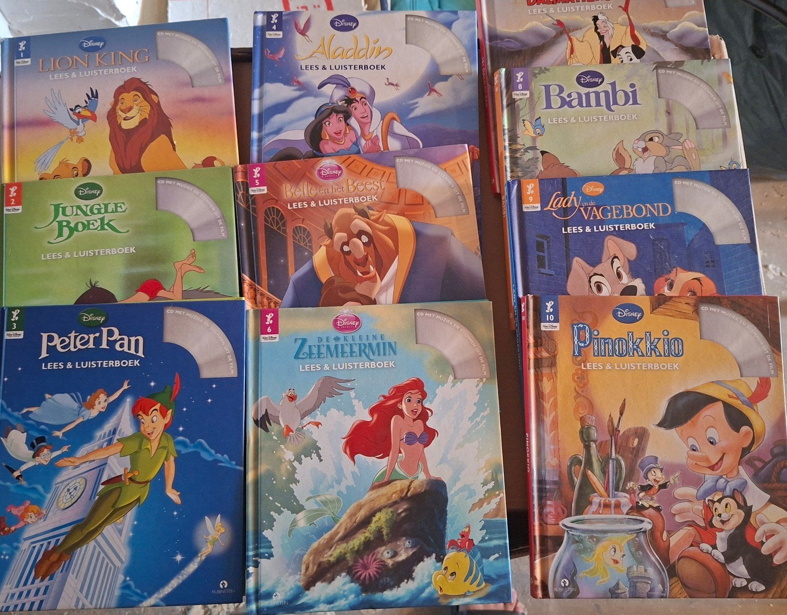 Disney Lees- en Luisterboeken complete set van 10, Boeken, Ophalen of Verzenden, Zo goed als nieuw, Walt Disney, 3 tot 4 jaar
