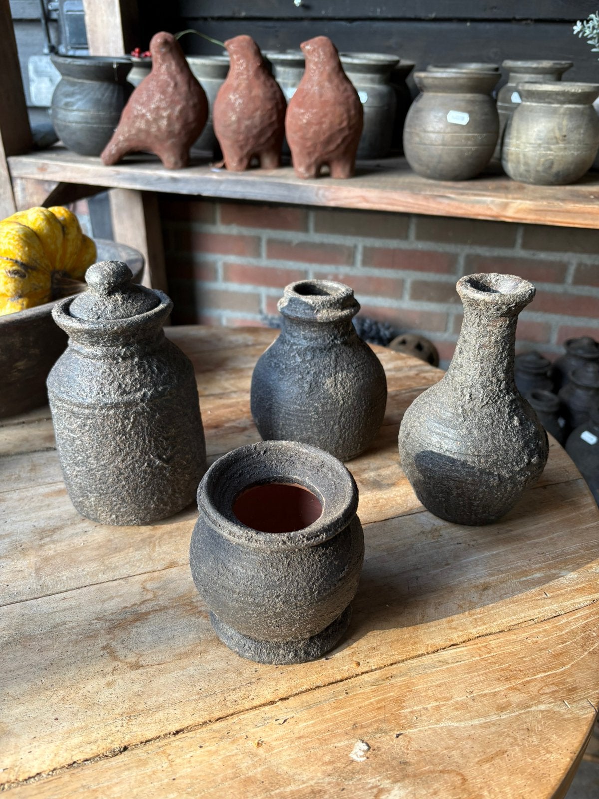 Stenen kruik - vaas - potje AANBIEDING!, T, Nieuw, Met deksel, Ophalen of Verzenden