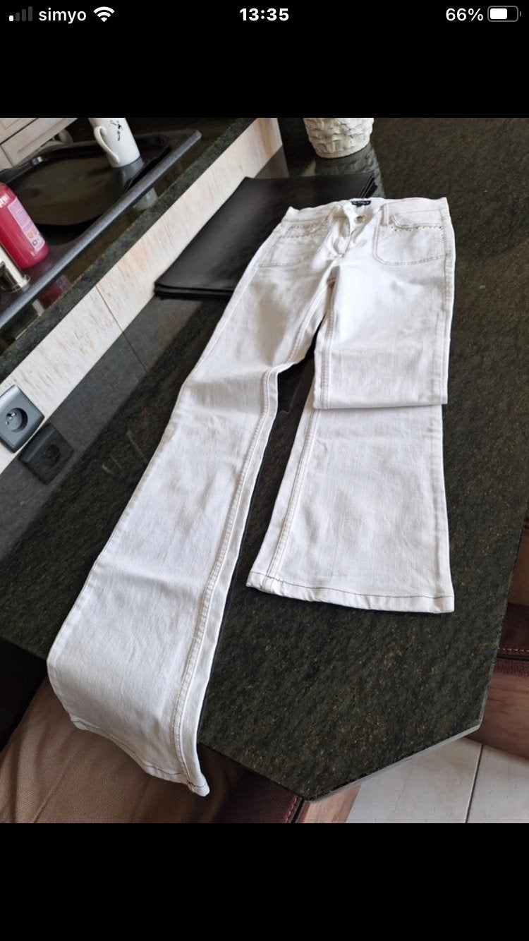 Caroline Biss broek XS, Beige, Ophalen of Verzenden, Zo goed als nieuw, Maat 36 (S)