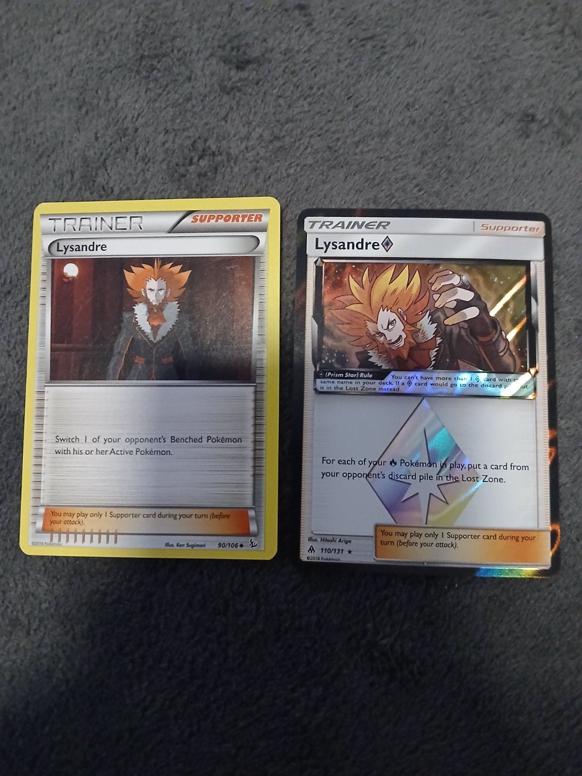 Lysandre #110 + Lysandre #90 Pokémon kaarten, Ophalen of Verzenden, Zo goed als nieuw, Meerdere kaarten