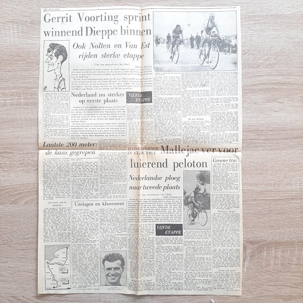 1953 Tour De France verslag in 12 paginas van Het Vrije Volk, Verzenden, Zo goed als nieuw, Overige typen