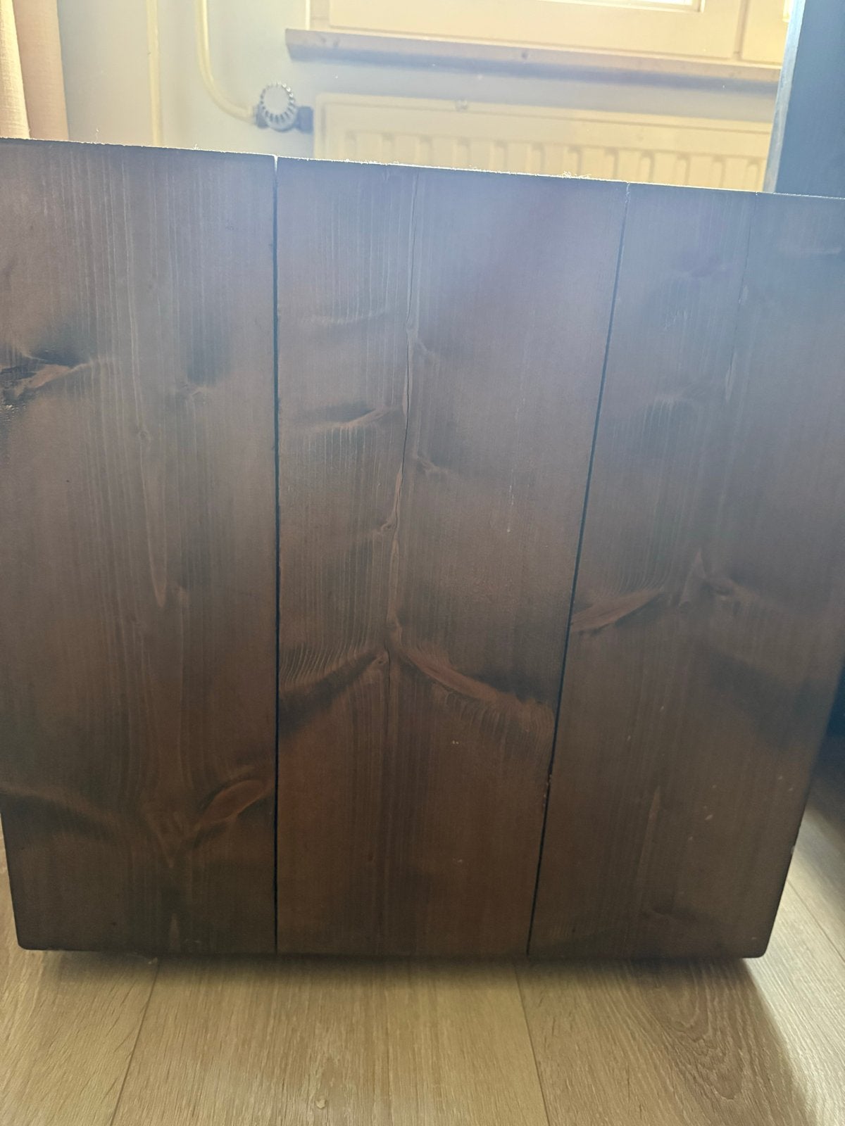 Steigerhouten bedden 140x200 met nachtkastje 3 keer, Gebruikt, Bruin, Steigerhout, Tweepersoons