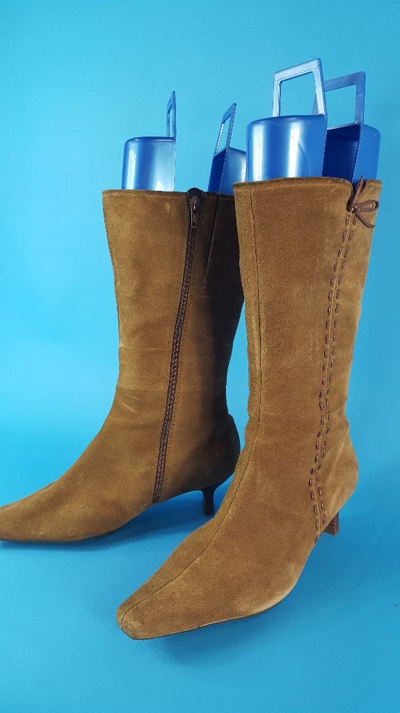Ecco laarzen, bruin suede, maat 40. Dameslaarzen. 7C5, Tweedehands verkoop, Bruin, Ophalen of Verzenden, Hoge laarzen