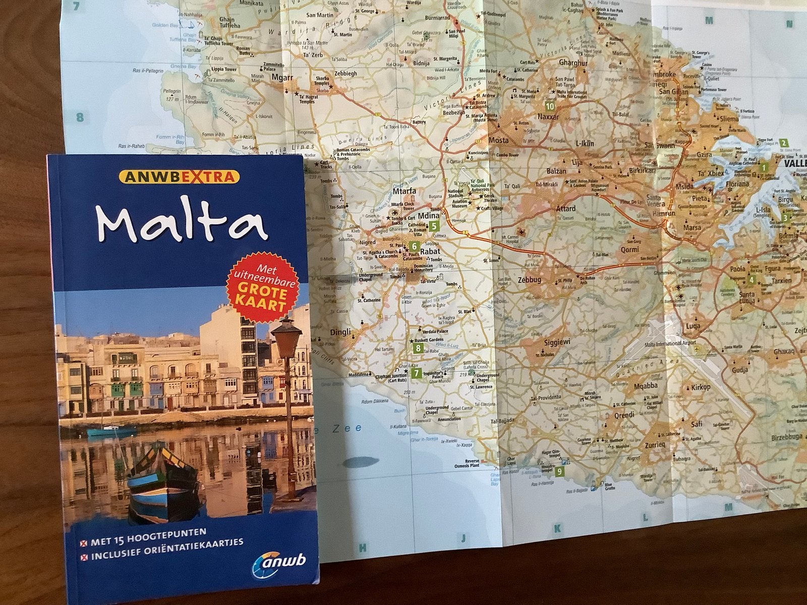 Malta ANWB reisgids + kaart, Ophalen of Verzenden, Noord-Amerika, Reisgids of -boek