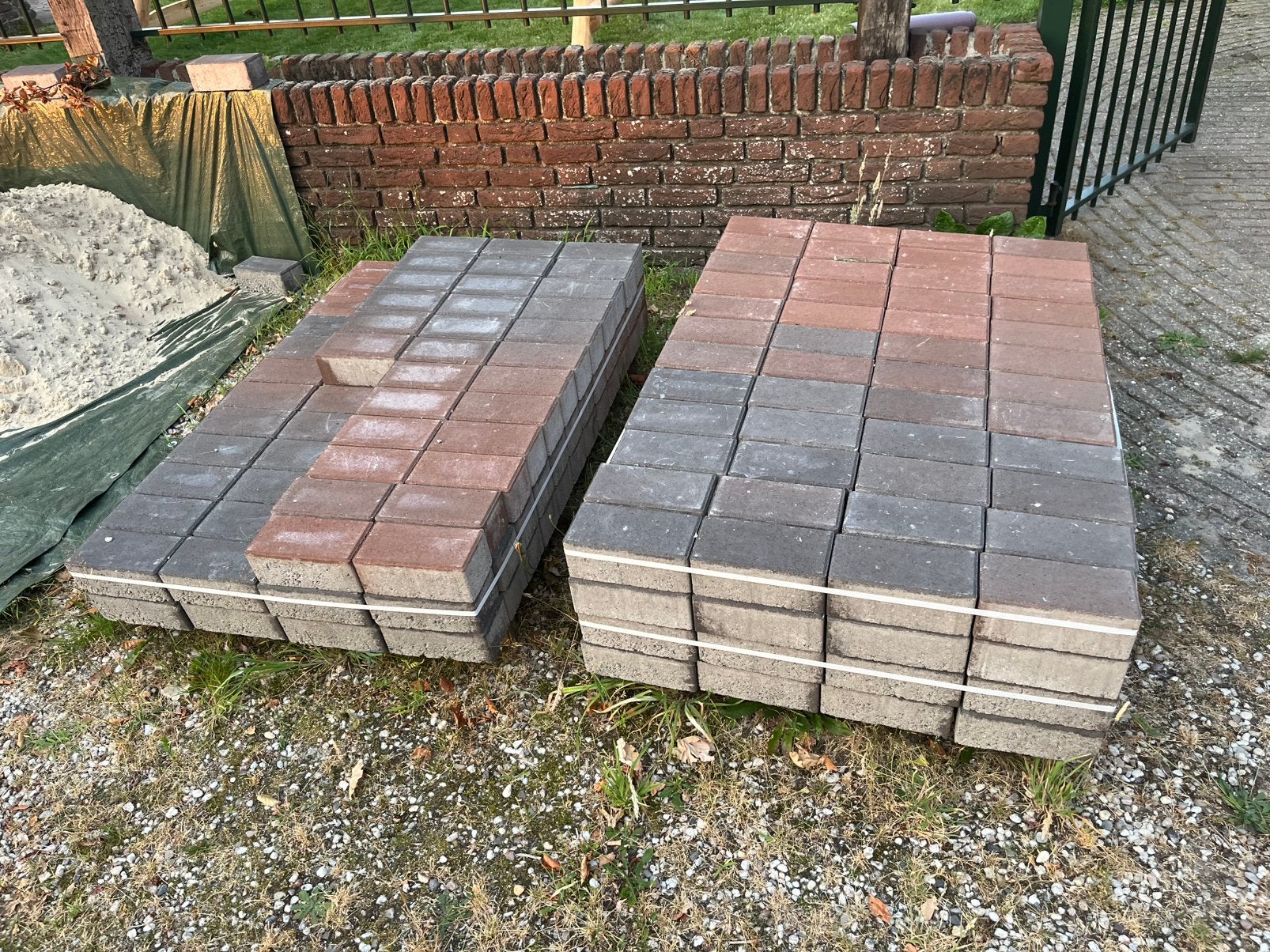Betonklinkers, Tuin en Terras, Tegels en Klinkers, Ophalen, Zo goed als nieuw, Beton, Klinkers