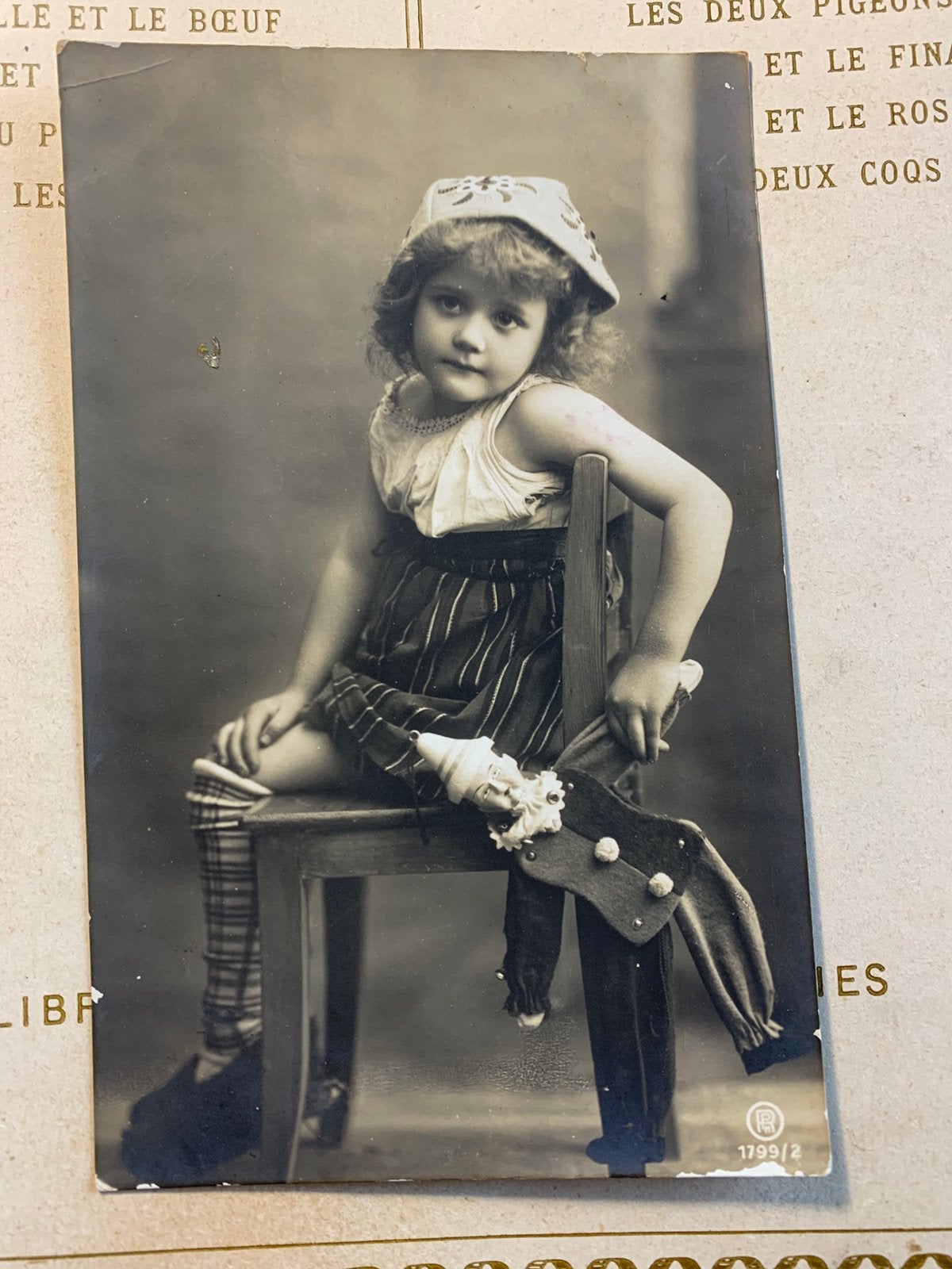 Hanni Reinwald met pop harlekijn pierrot clown (CD), Ophalen of Verzenden, Voor 1920, Gelopen, Sterren en Beroemdheden