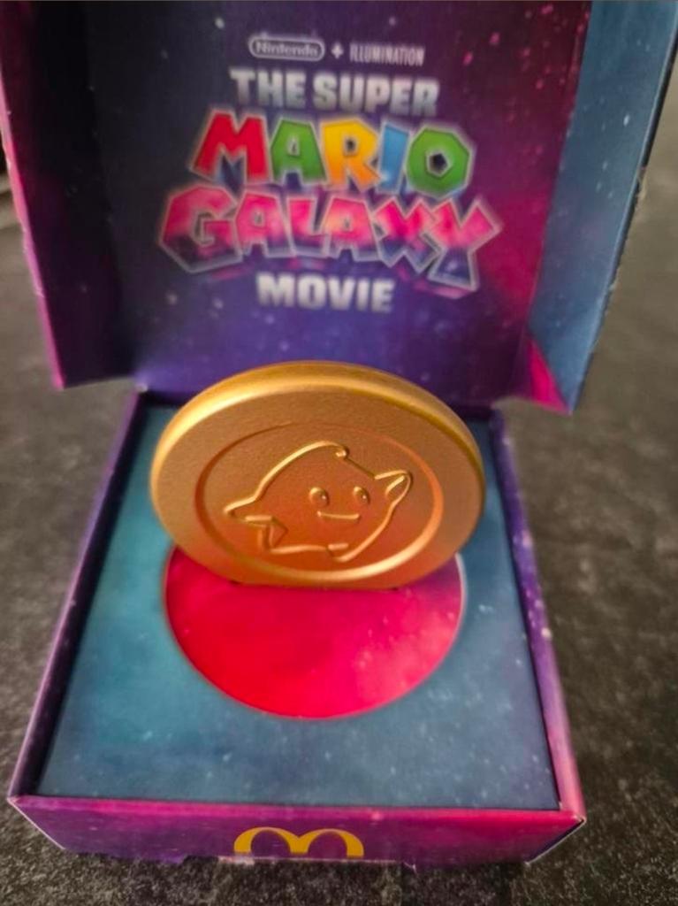 Super Mario Galaxy Movie munt McDonald's met Luma, Ophalen of Verzenden, Zo goed als nieuw, Jongen of Meisje