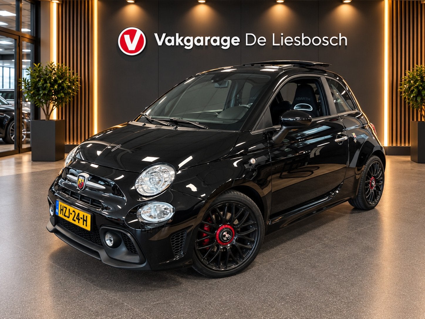 Fiat ABARTH 500 05M/595/pano/navi groot/apple/xenon/magneti, Auto's, Gebruikt, 4 cilinders, 400 kg, Zwart